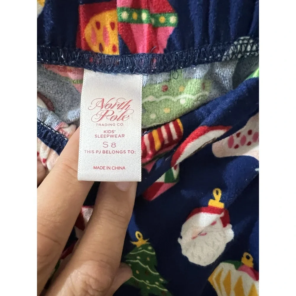 Youth Unisex‎ Christmas Pajamas- North Pole Trading Co Size Small 8